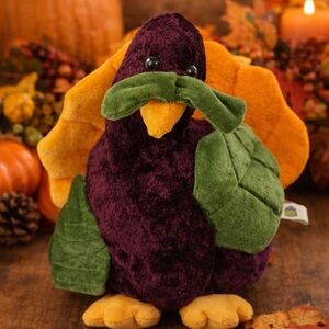 Good Stuffed Plush Turkey Thanksgiving Fall Decor Stuffed Toy Animal 12" Colorfu